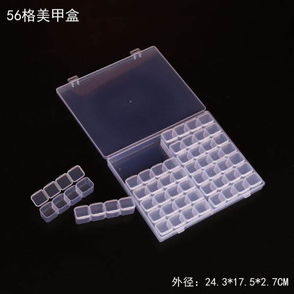 Wholesale Transparent Nail Ornaments Plastic Storage Box
