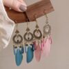 Wholesale Bohemian Tassel Ethnic Style Long Earrings