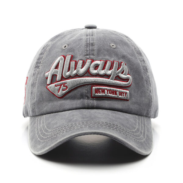 Wholesale Cotton Washed Distressed Letter Embroidery Baseball Cap