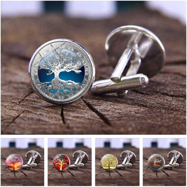 Wholesale Alloy Tree of Life Men's Cufflinks