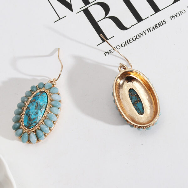 Wholesale Pearl Inlaid Fashion Abalone Oval Earrings