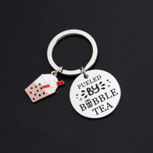 Wholesale Stainless Steel Pearl Milk Tea Keychain
