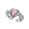 O1CN01fXRXhn1Zh68mHOBNs_2681293225-0-cib Wholesale Valentine's Day Alloy Pink Love Thorn Imitation Cat Eye Zircon Ring