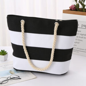 black and white stitching