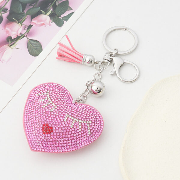 Wholesale Valentine's Day Creative Love Expression Hot Diamond Keychain