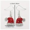 Wholesale Diamond Christmas Hat Alloy Stud Earrings