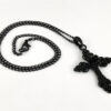 Wholesale Alloy Black Rose Hollow Gothic Cross Pendant Necklace