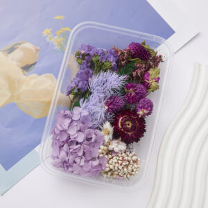 3# love purple dried flower box