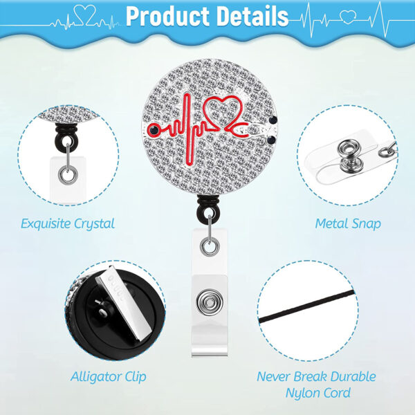 O1CN01fZSvve1E0PFRAqvo1_2129230289-0-cib Wholesale Metal Rhinestone Stethoscopes, Electrocardiograms, Crocodile Clips, Badges, Scrolls, Retractable Plastic Keychains