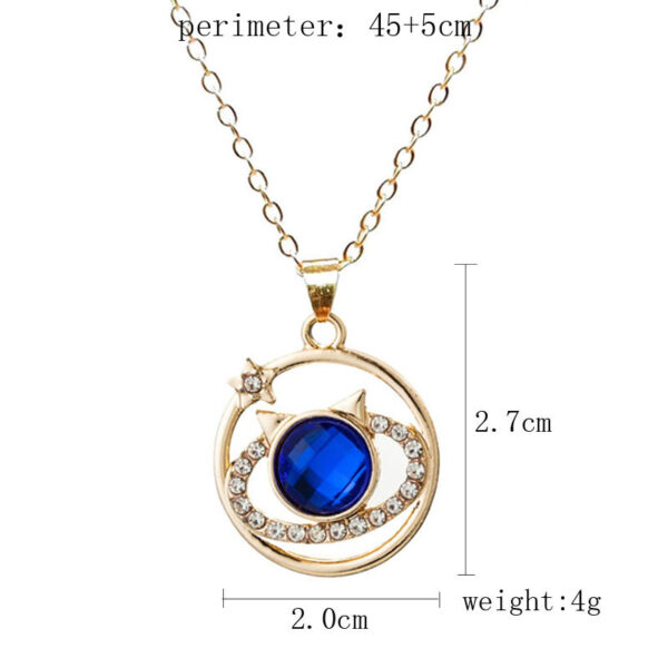 Wholesale Blue Starry Sky Pendants Alloy Necklaces