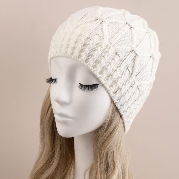 Wholesale Autumn and Winter Hemp Pattern Single Layer Wool Knitted Acrylic Hat