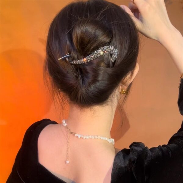 Wholesale Metal Black Zircon Alloy Hair Clips