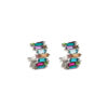 Wholesale Fashion Diamond Simple C Shape Alloy Earrings