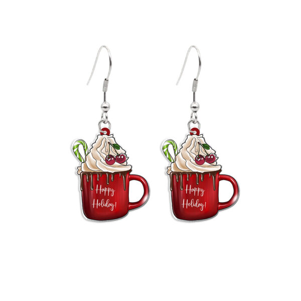O1CN01fdSZiw23GTeRpL1kl_2207689617228-0-cib Wholesale Christmas Tea Cup Cake Cup Earrings