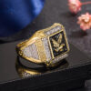 Wholesale Gold Plated Zircon Eagle Men’s Copper Rings