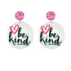 Wholesale Heart English Alphabet Round Card Acrylic Earrings
