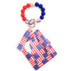 O1CN01fecDXL1N8UkfvcW5A_2508931525-0-cib Wholesale Independence Day Card Holder Silicone Beaded Wrist Keychain