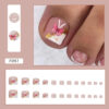 Wholesale White French Cute Pink Butterfly Feet Nail Stickers