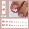 Wholesale White French Cute Pink Butterfly Feet Nail Stickers