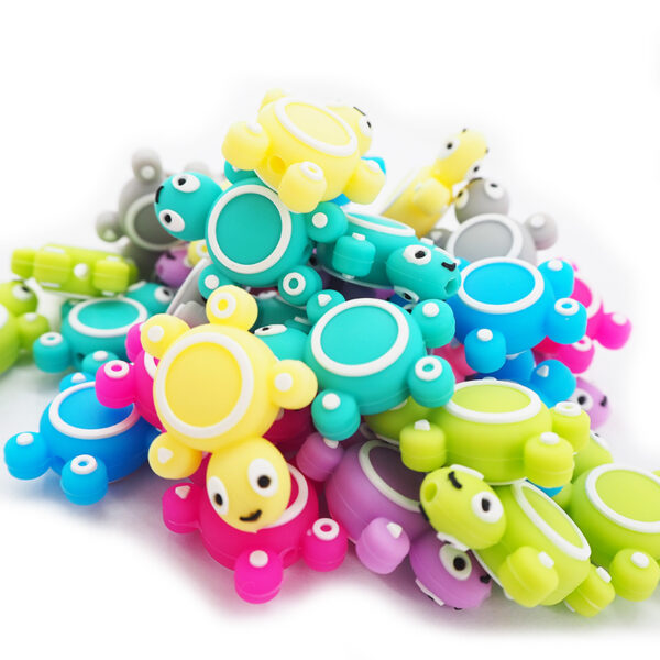 Wholesale 30*22mm Cartoon Turtle Silicone Beads