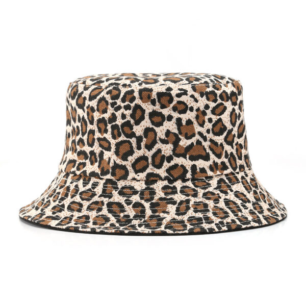 Wholesale Canvas Double -sided Leopard Fisherman Hat