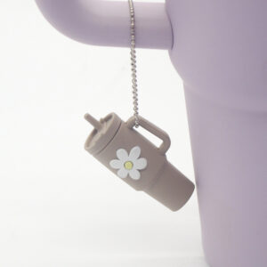 Grey Flower Flower Cup Bead Chain