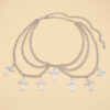 Wholesale Hollow Cross Pendant Wave Waist Chain Multi-layer Body Chain