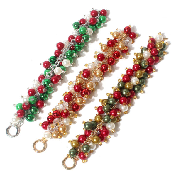 Wholesale Christmas Colorful Beads Beaded Bracelet