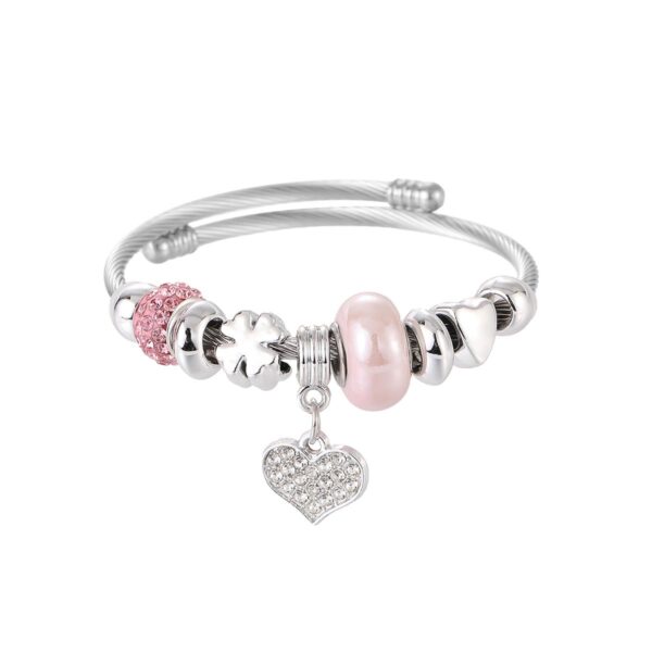 Wholesale Beaded Stainless Steel Butterfly Bracelet