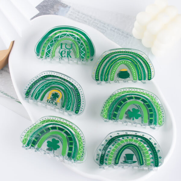O1CN01fm3RV325AdqTDO78a_2212693817486-0-cib Wholesale Clover St Patricks Day Pvc Hairpins
