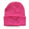 Wholesale Butterfly Embroidery Beanie Warm Acrylic Knitted Beanie