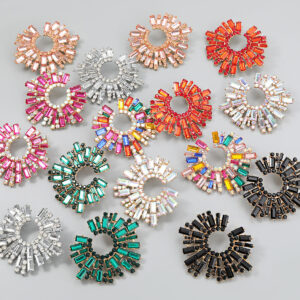O1CN01fo53Wm2II32js2uaa__2473019262-0-cib Wholesale Water Diamond Sunflower Alloy Earrings