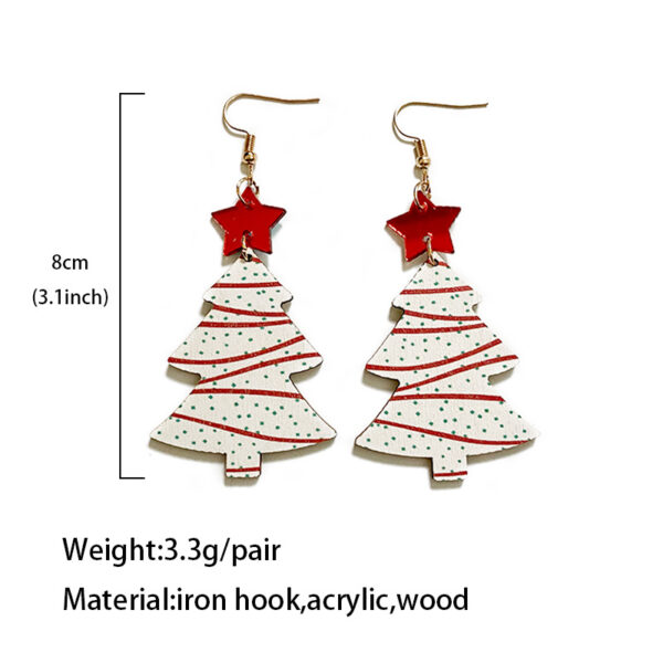 Wholesale Christmas Tree Wooden Earrings