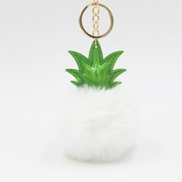 Wholesale Polyester Pineapple Fur Ball Keychain
