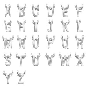 Steel Letter Necklace / A