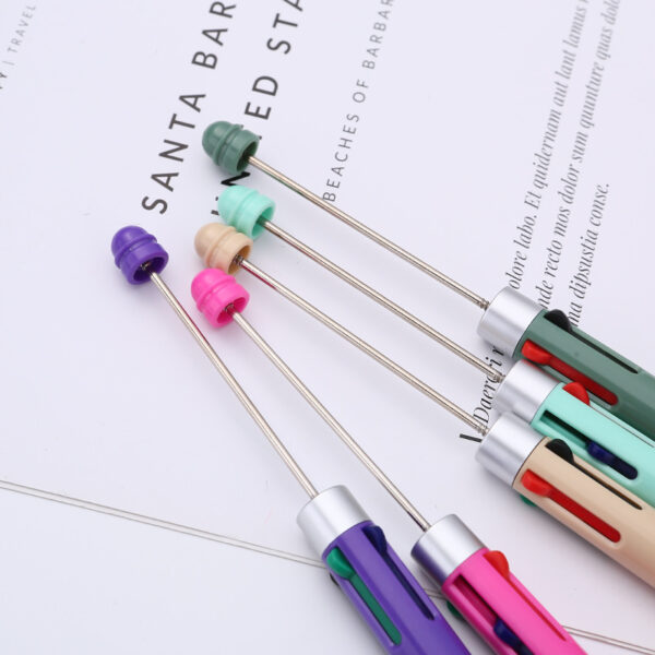 O1CN01fpxTfz1oSdwfTREVJ_2216330225224-0-cib Wholesale DIY Beaded Multi Color Press Four Color Refill Plastic Ballpoint Pen