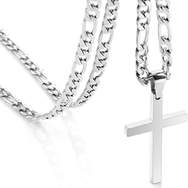 O1CN01fq23uQ1E3c0qdFk3A_2211909900296-0-cib Wholesale Stainless Steel Cuban Chain Cross Necklaces