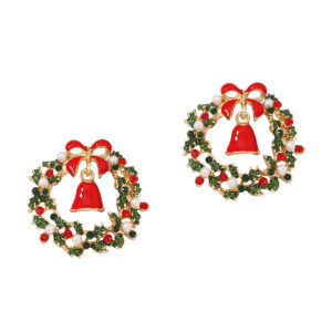 Wholesale Christmas Bell Garland Earrings with Studs