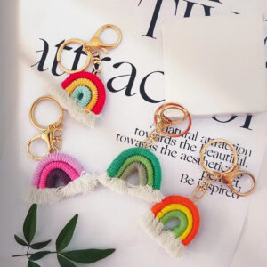 O1CN01fri6Ov1CBHXfl15O4__2211024090042-0-cib Wholesale Rainbow Pendant Handmade Cotton Thread Woven Keychains