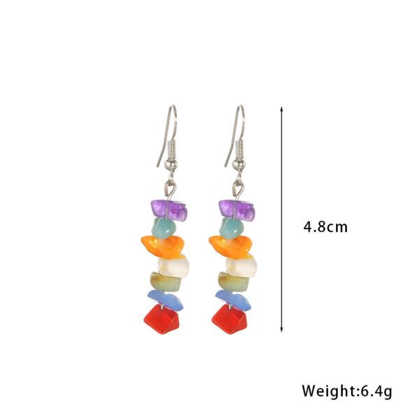 Wholesale Colorful Natural Gravel Earrings