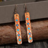 Wholesale Bohemian Retro Geometric Leather Earrings