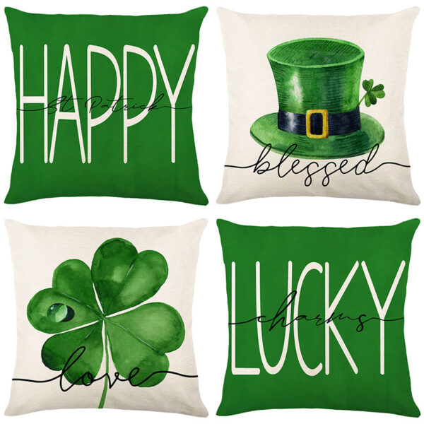 Wholesale of Green St. Patrick's Day Polyester Pillow Covers