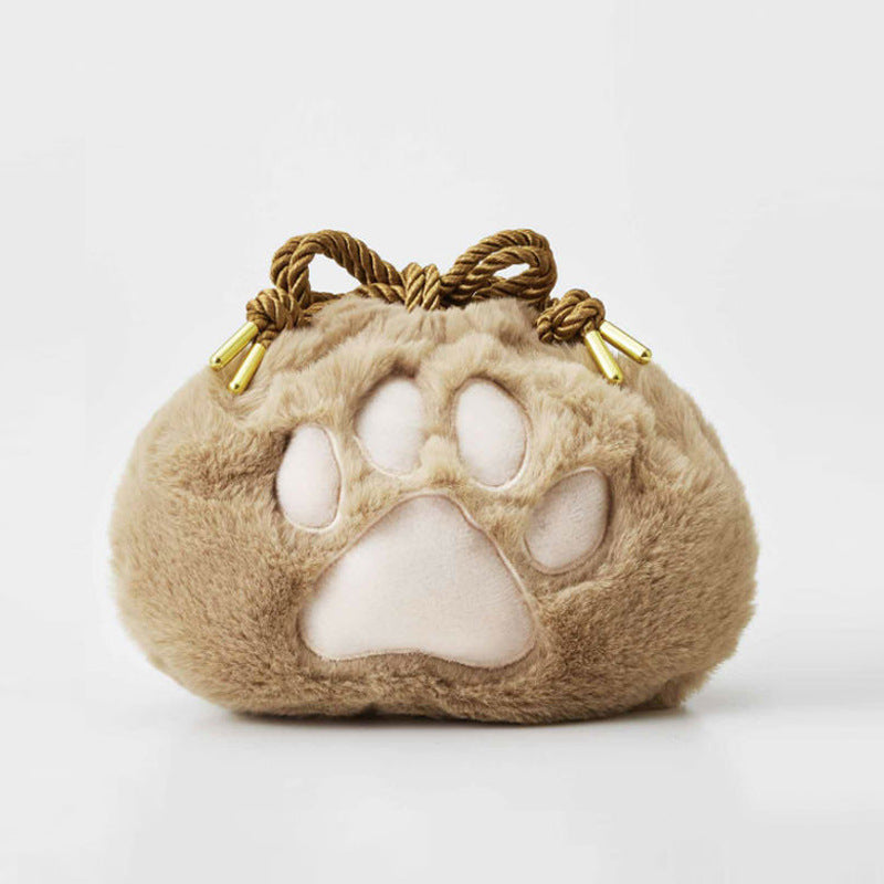 Wholesale Plush Cute Cat Claw Storage Bag