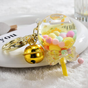 Yellow / Light gold buckle + lollipop + Bell A4-1
