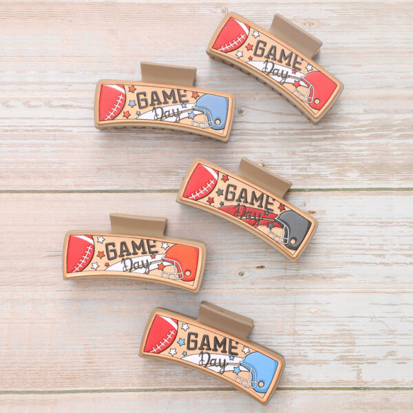 Wholesale Western Fashion Baseball Leather Hair Clips