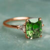 Wholesale New Square Four Claw Inlaid Zircon Copper Ring