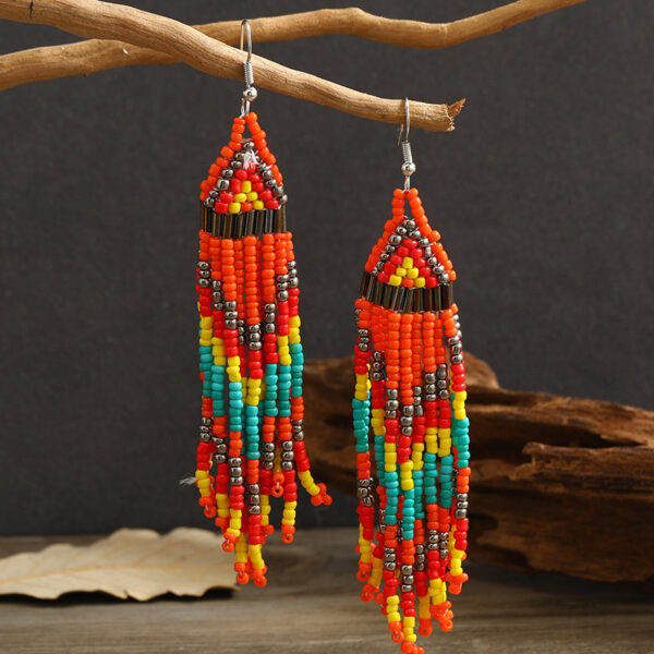 O1CN01fvZipL21msJfWPO9y_1121057028-0-cib Wholesale Vintage Long Length Multilayer Bead Earrings