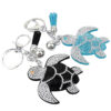 Wholesale Diamond Studded Turtle Metal Keychains