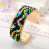 Wholesale Colored Crushed Stone Alloy Bracelet