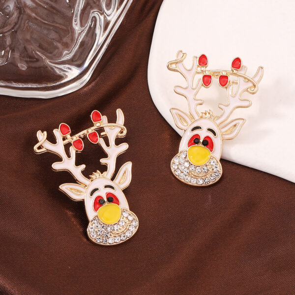 Wholesale Cartoon Christmas Elk Zinc Alloy Earrings